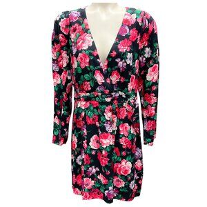 Ronny Kobo Black Multi Edrea Floral Mini Dress
